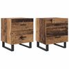 vidaXL Nachtkastje 2 st Oud Hout en Zwart 40 x 35 x 47,5 cm