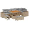vidaXL Tuin Sofa Set 9 st 6-Aantal zitplaatsen Beige en Licht Grijs