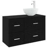 vidaXL Badkamermeubelset 2 st Zwart eiken 49,5 x 41 x 80 cm