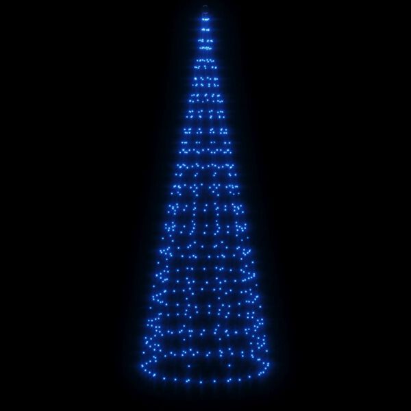 vidaXL LED-kerstboom aan vlaggenmast 550 LED's 300 cm blauw