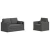 vidaXL Bankstel 2 pcs Donkergrijs 139 x 78 x 80 cm Stof