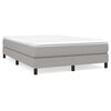 vidaXL Boxspring bed stof lichtgrijs 140x200 cm