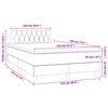 vidaXL Boxspring met matras en LED stof donkergrijs 120x190 cm