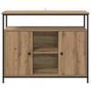 vidaXL Dressoir Artisan Eiken 100 x 35 x 80 cm Bewerkt hout