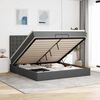 vidaXL Ottoman bed met matrassen 200x200cm stof donkergrijs