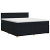 vidaXL Boxspringbed met matras met hoofdeinde Zwart 140 x 190 cm Stof