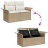 vidaXL Tuin Sofa Set met kussen met opslag 6 pcs Poly riet