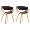 vidaXL Eetkamerstoelen 2 st gebogen hout en kunstleer