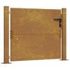 vidaXL Tuinpoort 100 x 75 cm Gepoedercoat staal Zwart Vergrendelbaar