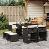 vidaXL 9-delige Tuinset met kussens poly rattan beige
