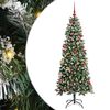 vidaXL Kunstkerstboom met 300 LED Groen 180 cm PVC en Plastic en Staal