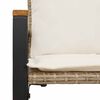 vidaXL Bank met kussen Beige en Cr&egrave;me Wit 115 x 65 x 72 cm Rattan