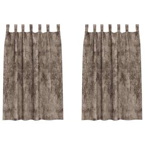 vidaXL Velvet Gordijnen 2 st Cappuccino 175 x 140 cm Fluweel