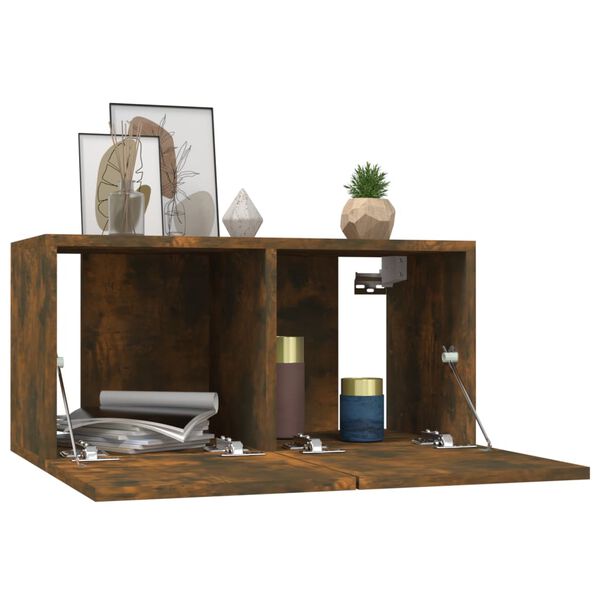 vidaXL Tv-meubelen 4 st 60x30x30 cm bewerkt hout gerookt eikenkleurig