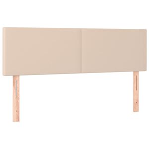 vidaXL Hoofdborden 144x5x78/88 cm kunstleer cappuccinokleurig