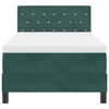 vidaXL LED Box Spring Bed met matras Donkergroen 90 x 190 cm Fluweel