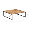 vidaXL Salontafel 110x110x36 cm massief acaciahout