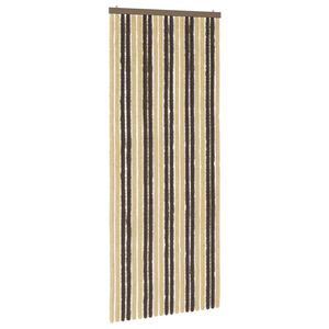 vidaXL Insecten Gordijn Chenille Donkerbruin, Beige 90 x 220 cm