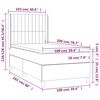 vidaXL Boxspring met matras fluweel zwart 100x200 cm