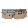 vidaXL Tuin Sofa Set 7 st Beige poly rattan