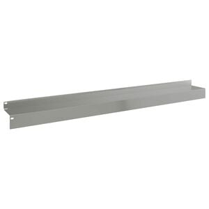 vidaXL Gazonrand 10 st 100 x 10 x 8 cm Staal Zilverkleurig