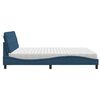 vidaXL Bed met matras stof blauw 180x200 cm