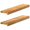 vidaXL Vensterbanken 2 st 70x15x2 cm massief eikenhout lichtbruin
