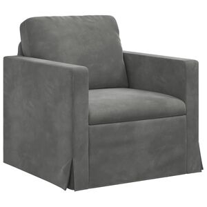 vidaXL Bank Donkergrijs 78 x 78 x 80 cm Fluweel