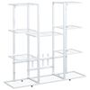 vidaXL Bloemenstandaard 94,5x25x89 cm ijzer wit