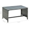 vidaXL 4-delige Loungeset met kussens poly rattan grijs
