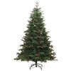 vidaXL Kunstkerstboom Groen 210 cm PVC en Metaal en Plastic