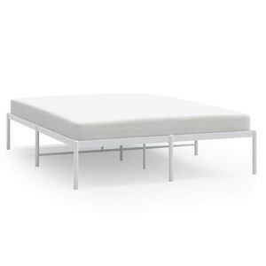 vidaXL Bedframe metaal wit 160x200 cm
