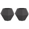 vidaXL Plantenbak 2 pcs Zwart 75 x 75 x 60 cm Staal