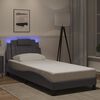 vidaXL Bedframe "Viana" met LED zonder matras grijs 80x200 cm