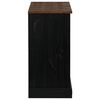 vidaXL Dressoir HALDEN met schuifdeur 80x40x80 cm massief hout zwart