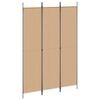 vidaXL 5-Panel Room Divider Beige 250 x 220 cm Stof
