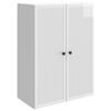 vidaXL Wandkast Hoogglans Wit 66 x 34,5 x 90 cm Bewerkt hout