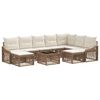 vidaXL Tuinbankenset 10 pcs Beige poly rattan