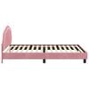 vidaXL Bedframe voor kinderen met hoofdbord Roze 90 x 200 cm Fluweel