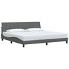 vidaXL Bedframe zonder matras "Hanko" stof donkergrijs 200x200 cm