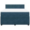 vidaXL Boxspring met matras fluweel blauw 140x190 cm
