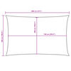 vidaXL Zonnescherm rechthoekig 5x8 m oxford stof geel