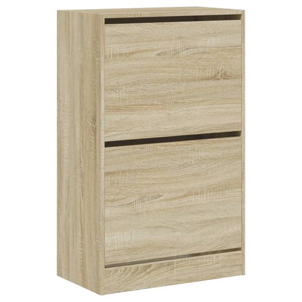 vidaXL Schoenenkast 60x34x96,5 cm bewerkt hout sonoma eikenkleurig