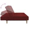 vidaXL Ligbed 2-zits stof wijnrood
