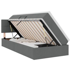 vidaXL Opbergbed met matras Donkergrijs 90 x 190 cm Bewerkt hout