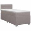 vidaXL Boxspringbed met matras met hoofdeinde Taupe 80 x 200 cm Stof