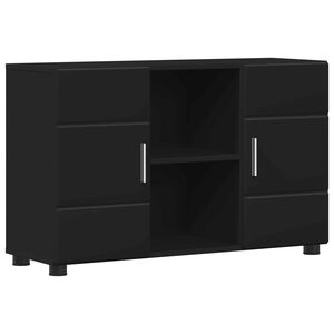 vidaXL Dressoir FLORIN Zwart 88,5 x 30,5 x 55,5 cm Bewerkt hout