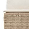 vidaXL Tuinbankenset met kussen 12 pcs Beige poly rattan