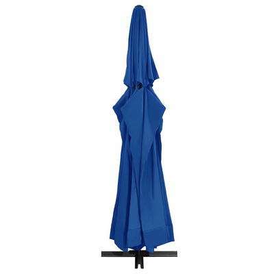 vidaXL Parasol met aluminium paal 500 cm azuurblauw