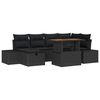 vidaXL Tuinbankenset 7 st Zwart poly rattan